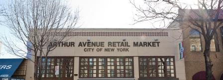 The Bronx Beer Hall is located inside the Arthur Avenue Retail Market.