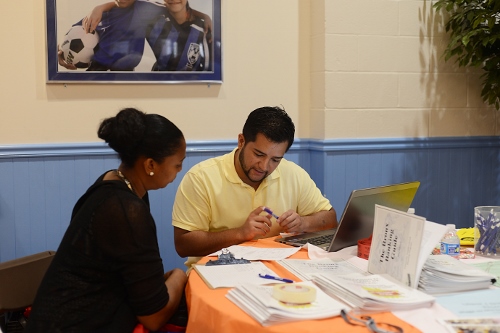 Financial Coach Brian Bier provided on-site financial consultations and opportunities for follow-up appointments at the Northwest Bronx Resource Center.
