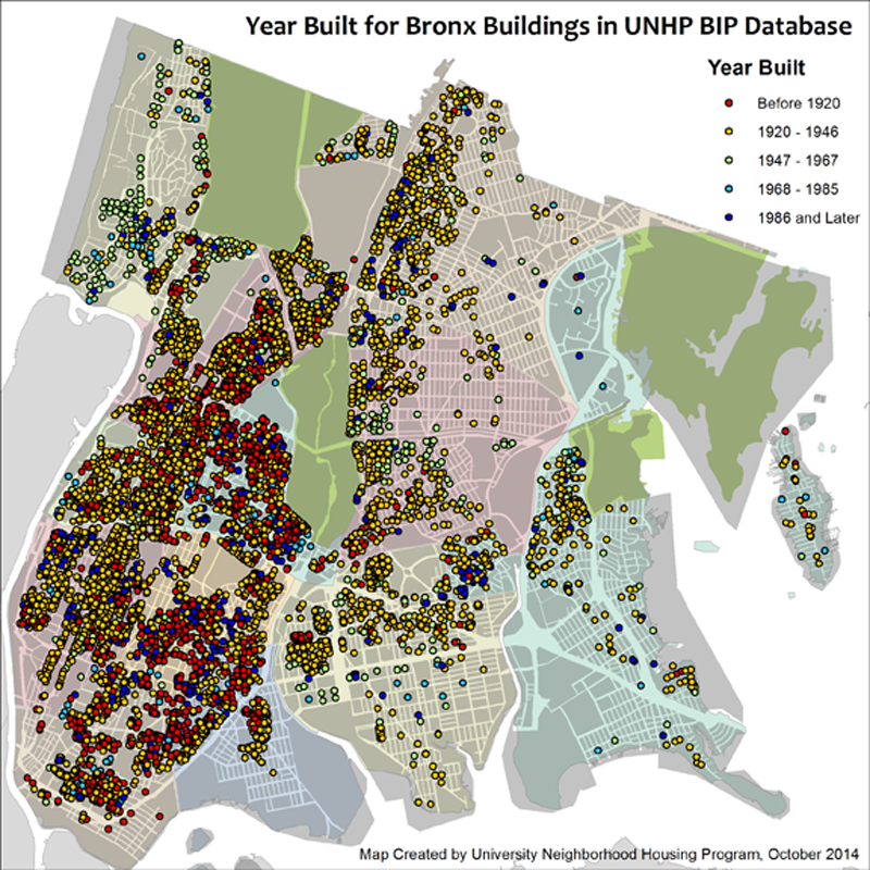 Median Age of Bronx Buildings