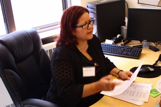 HUD Certified Counselor Noemi Aviles at the Northwest Bronx Resource Center.